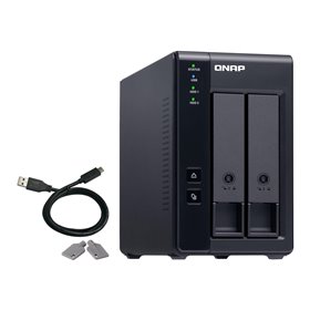 QNAP TR-002 2-Bay USB Type-C Direct Attached Storage with Hardware RAID