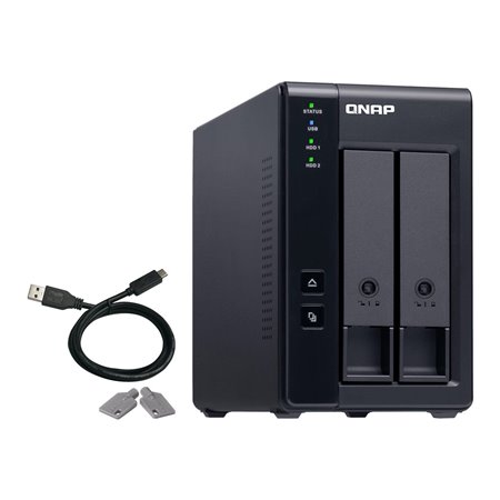 QNAP TR-002 2-Bay USB Type-C Direct Attached Storage with Hardware RAID