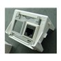 Legrand 2x rj45 data keystone socket grey frame 3m white
