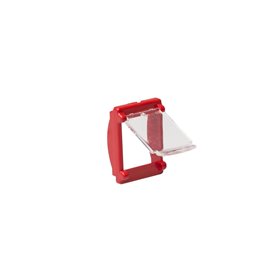 Leviton Color insert frame with dust cover for panels red