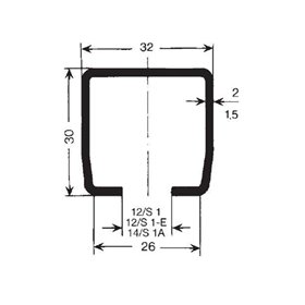 Nord Tech Running track c-profile 4 meter