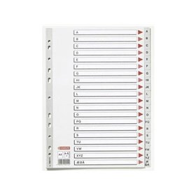 Esselte Index dividers plastic grey a4 a-å w/cardboard frontpage