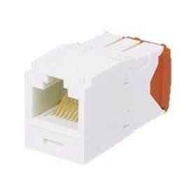 PANDUIT Mini-com module cat 5e utp 8 pos 8 wire universal red.
