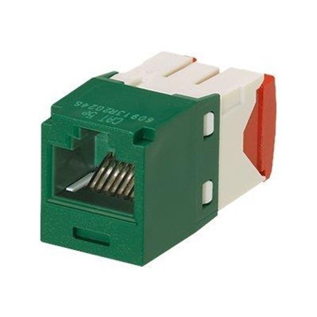 PANDUIT Mini-com module cat 5e utp 8 pos 8 wire universal green