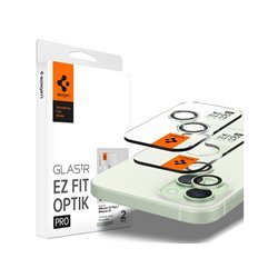 Spigen Glass tR EZ Fit Optik Pro 2 Pack - green - iPhone 15/15 Plus/14/14 Plus