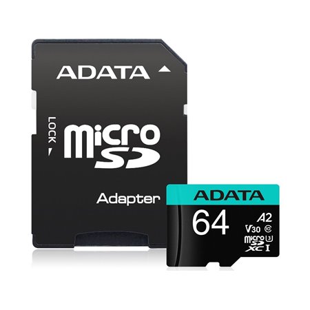 A-Data Premier Pro MicroSD/SD V30S - 100MB/s - 64GB