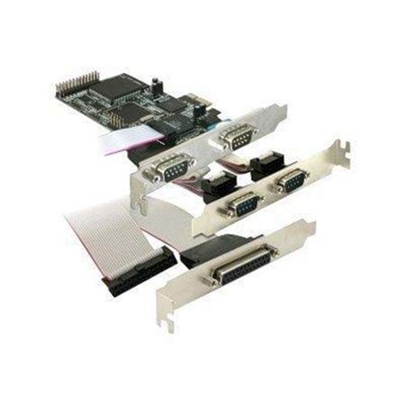 Sunix PCI Express card 4 x serial 1x parallel - Parallel/Seriell Adapter