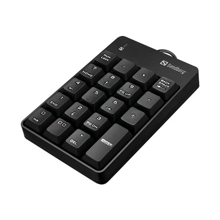 Sandberg USB Wired Numeric Keypad - Numpad - Schwarz