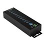 StarTech.com 10-Port Industrial USB 3.0 Hub with External Power Adapter - hub - 10 ports USB-Hubs - USB 3.2 - 10 - Schwarz