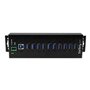 StarTech.com 10-Port Industrial USB 3.0 Hub with External Power Adapter - hub - 10 ports USB-Hubs - USB 3.2 - 10 - Schwarz
