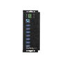 StarTech.com 7-Port Industrial USB 3.0 Hub with External Power Adapter - hub - 7 ports USB-Hubs - USB 3.2 - 7 - Schwarz