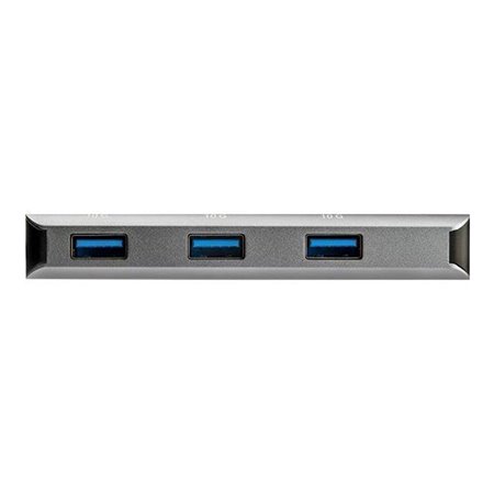 StarTech.com 3Pt USB-C Hub w/ SD Card Reader - 10Gbps - 3x USB-A & 1x USB-C - hub - 3 ports USB-Hubs - 3 - Grau