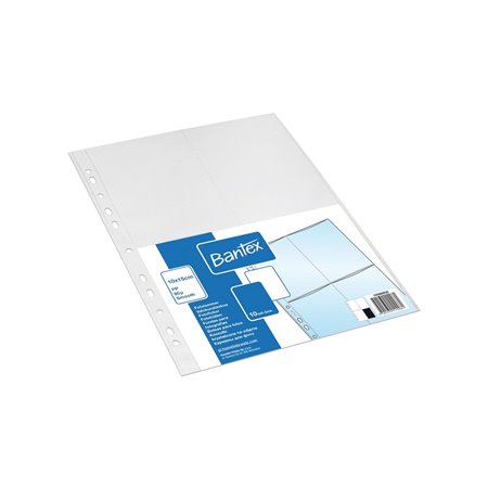 Bantex  Bag of 10 10x15cm Punched pockets for photographs PP smooth colourless