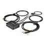 StarTech.com 2-Port HDMI KVM Switch with Built-In Cables - USB 4K 60Hz - KVM / audio switch - 2 ports