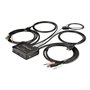 StarTech.com 2-Port HDMI KVM Switch with Built-In Cables - USB 4K 60Hz - KVM / audio switch - 2 ports