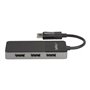 StarTech.com Hub Concentrador MST DisplayPort 1.4 de 3 Puertos 4 K - Divisor Splitter - Compatible con Windows - HDR - EDID (MST