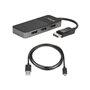 StarTech.com Hub Concentrador MST DisplayPort 1.4 de 3 Puertos 4 K - Divisor Splitter - Compatible con Windows - HDR - EDID (MST
