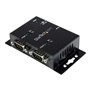StarTech.com 2 Port Industrial Wall Mountable USB zu Serial Adapter Hub mit DIN Rail Clips - seriell Adapter