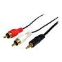 StarTech.com Stereo Audio Kabel - 3.5mm Male zu 2x RCA Male - Audiokabel