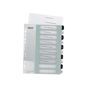 Leitz WOW PC-beschriftbares Register, PP, extrabreit