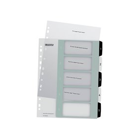 Leitz WOW PC-beschriftbares Register, PP, extrabreit