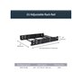 StarTech.com UNIRAILS2U 2U Universal Rack Mount Rails - for 19in Server Rack Enclosure or Cabinet - Adjustable A/V Rack Rails