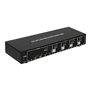 IC INTRACOM techly 4 Port DisplayPort 1.2 KVM Switch with Hub and audio