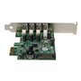 StarTech.com 4 Port PCI Express PCIe SuperSpeed USB 3.0 Kontroller Card Adapter mit SATA Strom