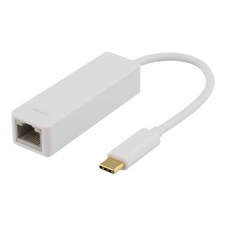 Deltaco USB 3.1 netværksadapter 1xRJ45 1xUSB-C