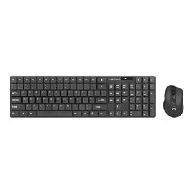 Natec Stingray - keyboard and mouse set - black - Tastatur & Maus Set - Schwarz