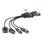 StarTech.com 4 Port PCI Express RS232 Serial Adapter Card - 16950 UART - 256-byte FIFO Cache - PCI E Serial Card - serial adapte
