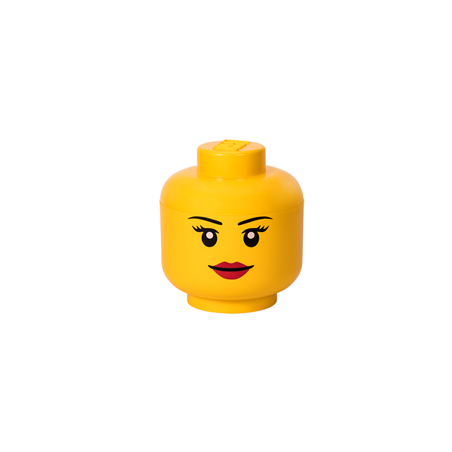 LEGO Aufbewahrungskopf Groß,  Gelb, Mädchen
