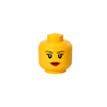 LEGO Aufbewahrungskopf Groß,  Gelb, Mädchen