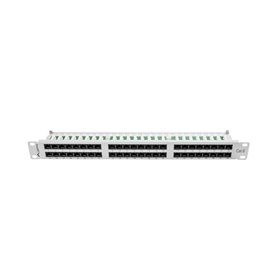 Lanberg PPU6-1048-S 48-Port Patch Panel 1U 19" Cat6 Grey RAL7035