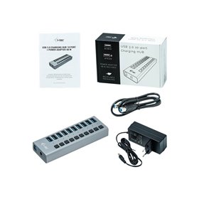 I-Tec USB 3.0 Charging HUB 10 port + Power Adapter 48 W USB-Hubs - 10 - Grau