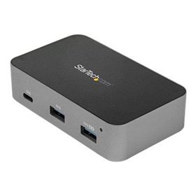 StarTech.com 3-Port USB-C Hub with LAN Port - 10Gbps - 2xA & 1xC - Powered - hub - 3 ports USB-Hubs - 3 - Grau