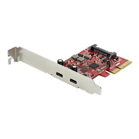 StarTech.com PCIe USB 3.1 Card - 2x USB C 3.1 Gen 2 10Gbps - PCIe Gen 3 x4 - ASM3142 Chipset - USB Type C PCI Express Card - USB