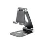 StarTech.com Phone and Tablet Stand - Foldable - Multi Angle - Aluminum - Black - Adjustable Smartphone / Tablet Stand - desktop