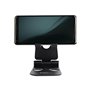 StarTech.com Phone and Tablet Stand - Foldable - Multi Angle - Aluminum - Black - Adjustable Smartphone / Tablet Stand - desktop