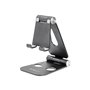 StarTech.com Phone and Tablet Stand - Foldable - Multi Angle - Aluminum - Black - Adjustable Smartphone / Tablet Stand - desktop