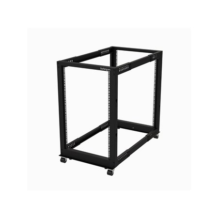 StarTech.com 4POSTRACK18U - 18U Open Cabinet Rack with Wheels