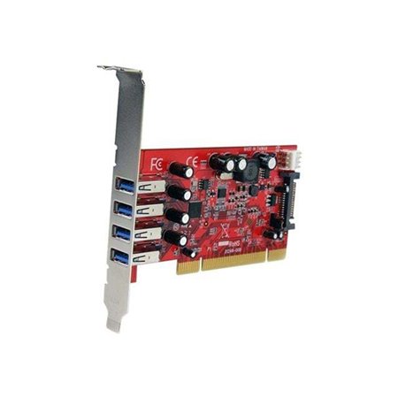 StarTech.com 4 Port PCI SuperSpeed USB 3.0 Adapter Card mit SATA / SP4 Strom