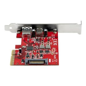 StarTech.com 2-Port 10Gbps USB-A & USB-C PCIe Card Adapter - USB 3.1 Gen 2 PCI Express Expansion Add-On Card - Windows macOS Lin