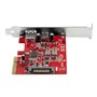 StarTech.com 2-Port 10Gbps USB-A & USB-C PCIe Card Adapter - USB 3.1 Gen 2 PCI Express Expansion Add-On Card - Windows macOS Lin