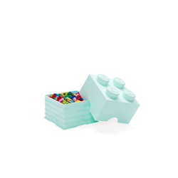LEGO Aufbewahrungsstein, 4 Noppen, mintgrün
