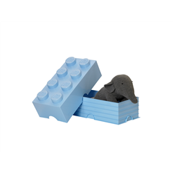 LEGO Aufbewahrungsstein, 8 Noppen, hellblau