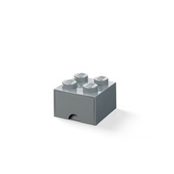 LEGO Schublade 4 Noppen, 1 Fach, dunkel grau