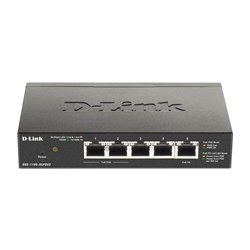 D-Link DGS-1100-05PDV2 5-Port Gigabit PoE Smart Managed Switch and PoE Extender