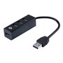 Conceptronics HUBBIES TAIL USB-Hubs - USB 3.2 - 4 - Schwarz
