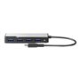 ALOGIC USB-C Fusion SWIFT 4-in-1 Hub USB-Hubs - USB 3.0 - 4 - Grau